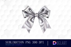 Bow and Silver Bow Watercolor Clipart Product Image 1