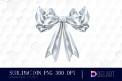 Bow and Silver Bow Watercolor Clipart Product Image 1