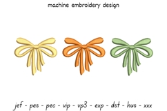 Bow - Autumn Embroidery Design - Machine Embroidery Product Image 1