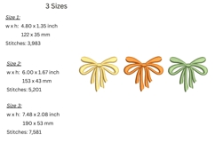Bow - Autumn Embroidery Design - Machine Embroidery Product Image 2