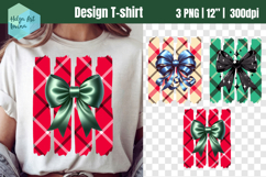 Bow Sublimation T-shirt, Brush Stroke PNG Product Image 1