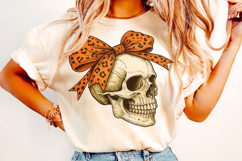 Halloween Skull PNG, Coquette Halloween PNG, Spooky PNG Product Image 2
