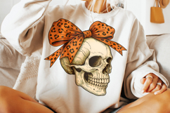 Halloween Skull PNG, Coquette Halloween PNG, Spooky PNG Product Image 3