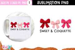 Bow Crochet valentine Sublimation Design