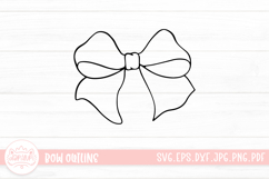 Ribbon Bow Coquette Line SVG Cut File Product Image 1