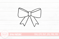 Ribbon Bow Coquette Line SVG Cut File Product Image 1