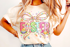 Coquette Bow Easter PNG, Happy Easter PNG, Easter Preppy PNG Product Image 4