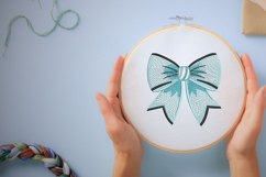 Bow Embroidery Design - Machine Embroidery Product Image 5