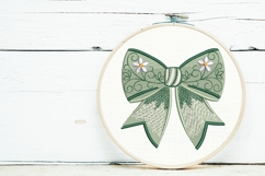 Floral Bow Embroidery Design - Machine Embroidery Product Image 3