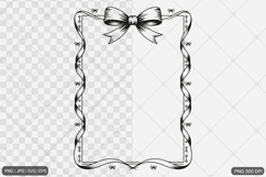 Bow Frame SVG PNG Product Image 1