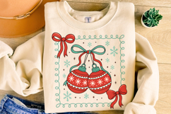 Christmas Cherries Coquette Bow PNG, Merry Christmas PNG Product Image 5