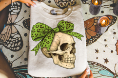 Halloween Coquette Bow PNG, Halloween Skull PNG, Spooky PNG Product Image 3