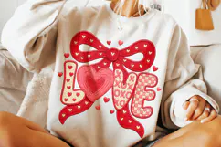 Love PNG, Valentine's Day PNG, Patchwork Valentine, Coquette Product Image 2
