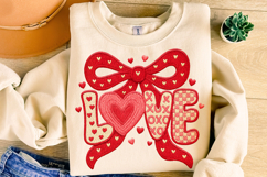 Love PNG, Valentine's Day PNG, Patchwork Valentine, Coquette Product Image 4