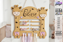 Baby Bow Holder Laser Cut | Hair Accessory Organizer SVG Product Image 1