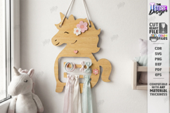 Baby Bow Holder Laser Cut | Hair Accessory Organizer SVG Product Image 1
