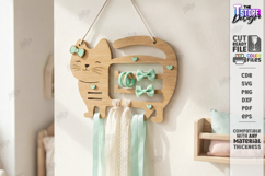 Baby Bow Holder Laser Cut | Hair Accessory Organizer SVG Product Image 1