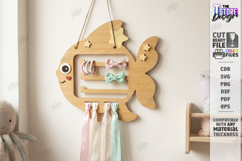 Baby Bow Holder Laser Cut | Hair Accessory Organizer SVG Product Image 4