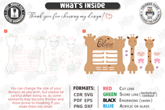 Baby Bow Holder Laser Cut | Hair Accessory Organizer SVG Product Image 2