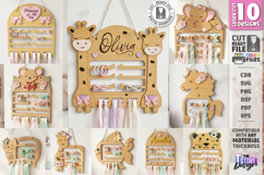 Baby Bow Holder Laser Cut | Hair Accessory Organizer SVG Product Image 1