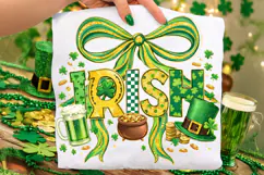 St Patrick's Day Irish PNG, Lucky Day PNG, Coquette Bow PNG Product Image 1