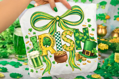 St Patrick's Day Irish PNG, Lucky Day PNG, Coquette Bow PNG Product Image 2