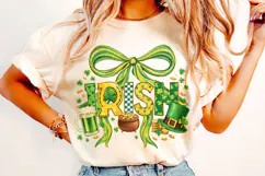 St Patrick's Day Irish PNG, Lucky Day PNG, Coquette Bow PNG Product Image 3