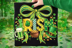St Patrick's Day Irish PNG, Lucky Day PNG, Coquette Bow PNG Product Image 7