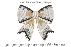 Bow Embroidery Design - Machine Embroidery Product Image 1