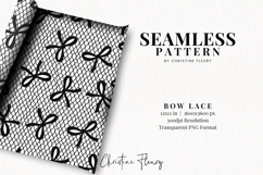 Seamless Bow Lace Pattern | Halloween PNG Product Image 2