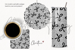 Seamless Bow Lace Pattern | Halloween PNG Product Image 3