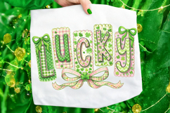 Lucky St Patrick's Day PNG, Lucky Day PNG, Coquette Bow PNG Product Image 6