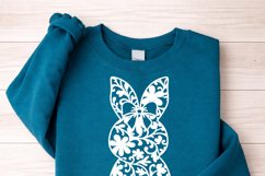Faux Floral Lace Bunny SVG Bundle | Easter Bunny SVG Product Image 2