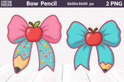 Bow Pencil Clipart | Teacher Pencil Sublimation Product Image 13