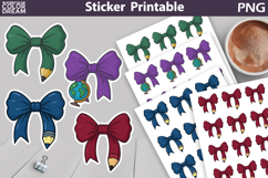 Bow Pencil Sticker | Back To School Sticker Product Image 1
