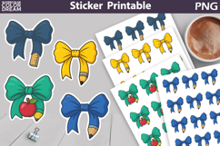 Bow Pencil Teacher Sticker | Back To School Sticker Product Image 1