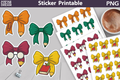 Bow Pencil Teacher Sticker | Back To School Sticker Product Image 1