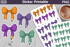 Bow Pencil Teacher Sticker | Back To School Sticker Product Image 1