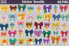 Bow Pencil Teacher Sticker | Back To School Sticker Product Image 1