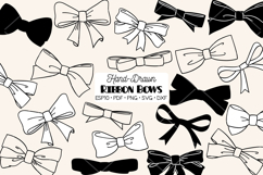 Hand Drawn Bows | Bow Tie illustration | Ribbon Fashion Product Image 1