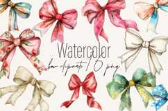 Cliparts of watercolor bows, 16 png 6 inch 300 dpi Product Image 1