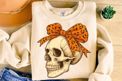 Halloween Coquette Bow PNG, Halloween Skull PNG, Spooky PNG Product Image 5