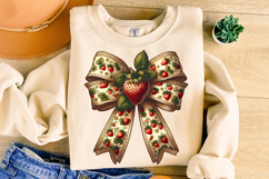 Strawberry Coquette Bow PNG, Strawberry Bow PNG, Summer PNG Product Image 3