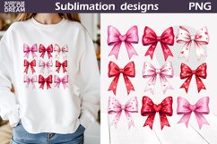 Bow Valentine Sublimation | Valentines Day Sublimation Product Image 1