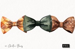Watercolor Fall Bowtie | Fall PNG Product Image 1