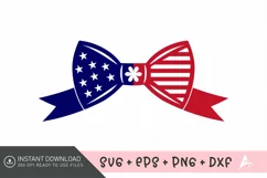 Bow tie SVG Design,Patriotic 4th of July SVG,USA SVG Product Image 1