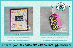Spring Bow Topper Accessories, Spring Scrapbook Elements SVG Product Image 4