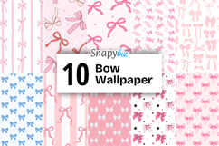 Aesthetic Cute Pink Bow Phone Wallpaper Product Image 1
