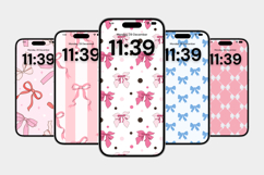 Aesthetic Cute Pink Bow Phone Wallpaper Product Image 4