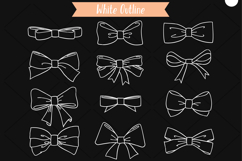 White Hand Drawn Bows | Bow Tie illustration, Ribbon Fashion Product Image 2